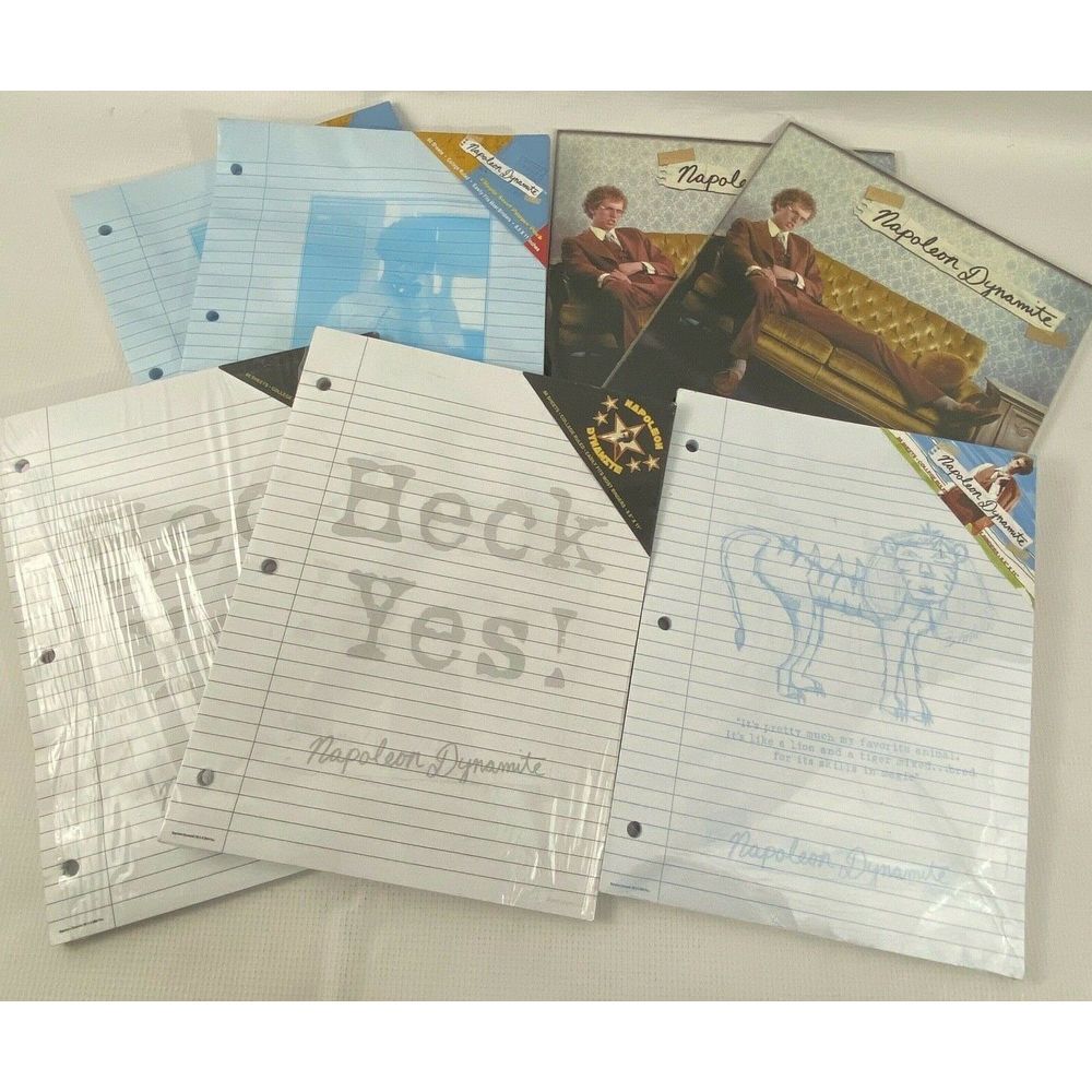 Napoleon Dynamite School Supplies‎ Lot Folders Loose Leaf Paper Heck Yes! Liger
